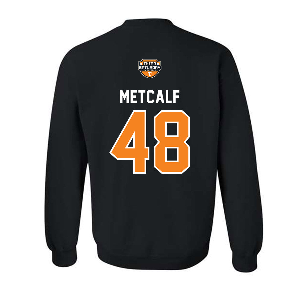 Tennessee - NCAA Football : Tevis Metcalf - Third Saturday Black v2 Crewneck Sweatshirt-1