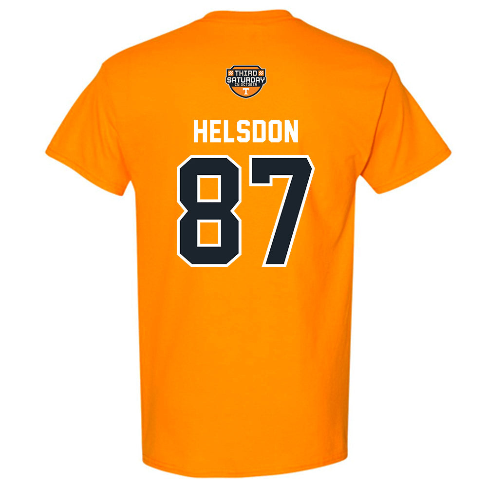 Tennessee - NCAA Football : Joshua Helsdon - Third Saturday Orange T-Shirt-1