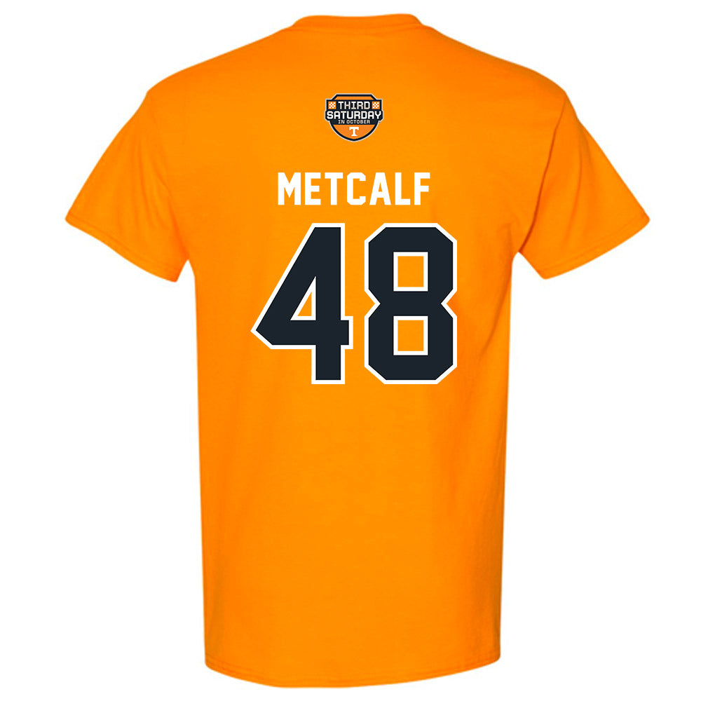 Tennessee - NCAA Football : Tevis Metcalf - Third Saturday Orange T-Shirt-1