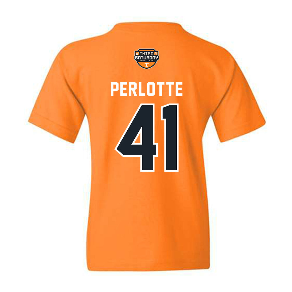 Tennessee - NCAA Football : Jadon Perlotte - Third Saturday Orange Youth T-Shirt-1