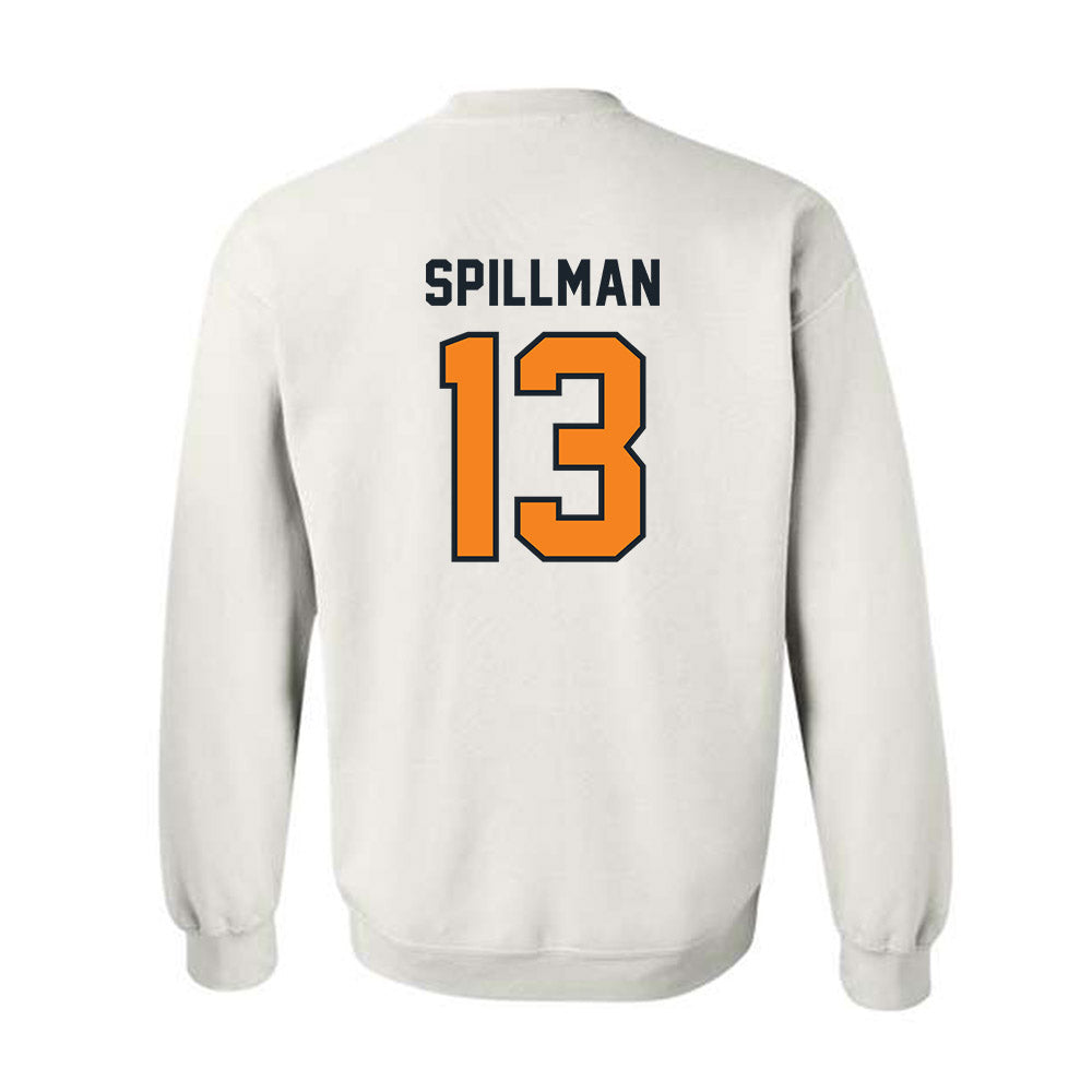 Tennessee - NCAA Football : Edwin Spillman - Third Saturday White Crewneck Sweatshirt-1