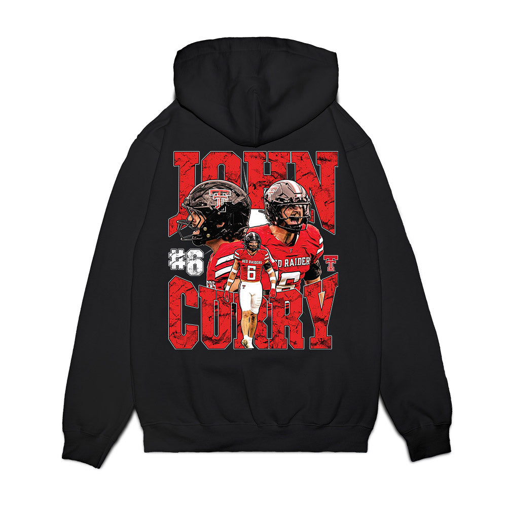 Texas Tech - NCAA Football : John Curry - Collage Premium Hooded Sweatshirt-1