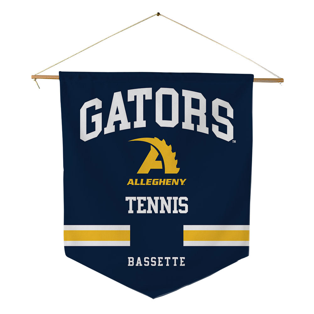 Allegheny - NCAA Women's Tennis : Gabrielle Bassette - Pennant - 18" x 21"-0