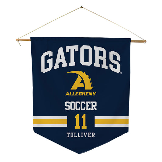 Allegheny - NCAA Men's Soccer : Nathan Tolliver - Pennant - 18" x 21"-0