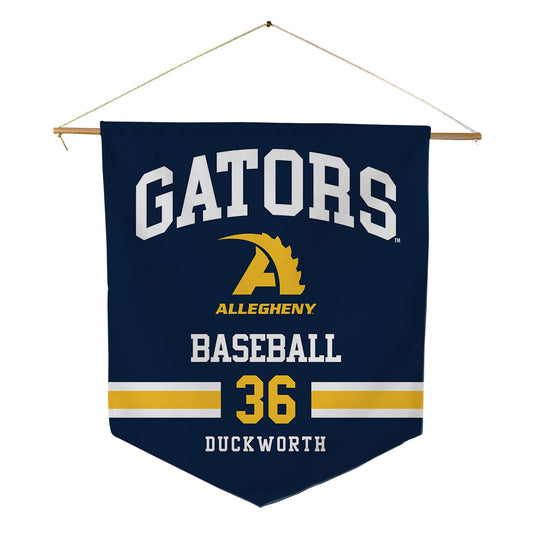 Allegheny - NCAA Baseball : Luke Duckworth - Pennant - 18" x 21"-0