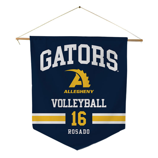 Allegheny - NCAA Women's Volleyball : Valeria Rosado - Pennant - 18" x 21"-0