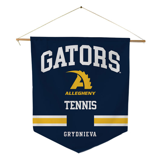 Allegheny - NCAA Women's Tennis : Emiliia Grydnieva - Pennant - 18" x 21"-0