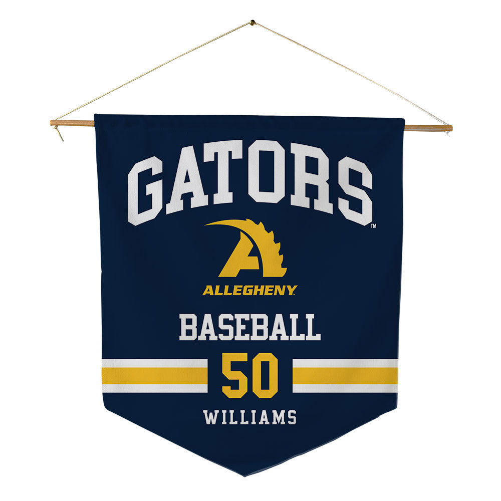 Allegheny - NCAA Baseball : Caden Williams - Pennant - 18" x 21"-0