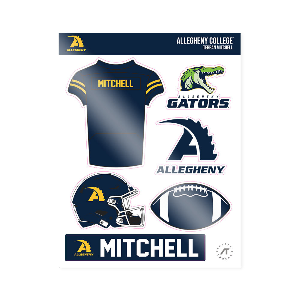 Allegheny - NCAA Football : Terran Mitchell - Sticker Sheet-0