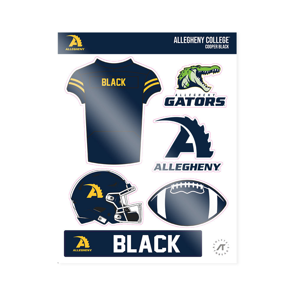 Allegheny - NCAA Football : Cooper Black - Sticker Sheet-0