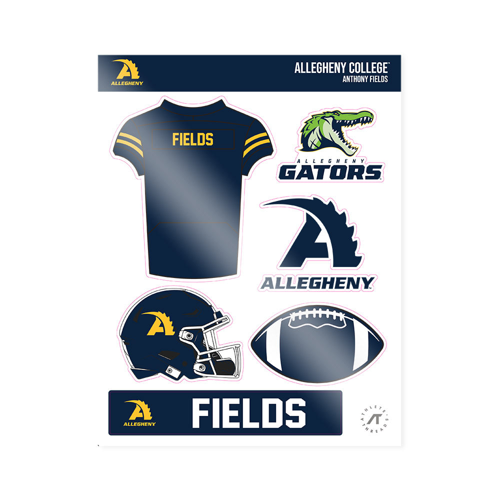 Allegheny - NCAA Football : Anthony Fields - Sticker Sheet-0