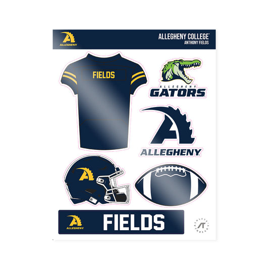 Allegheny - NCAA Football : Anthony Fields - Sticker Sheet-0