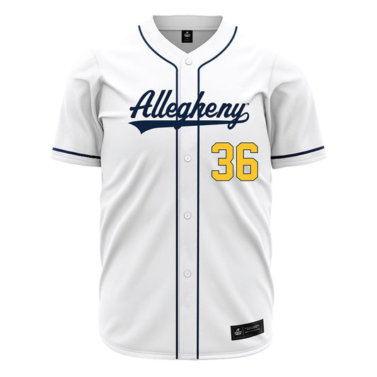 Allegheny - NCAA Baseball : Luke Duckworth - White Jersey-0
