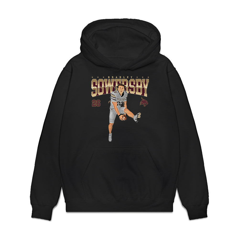 Texas State - NCAA Football : Bradley Sowersby - Collage Premium Hooded Sweatshirt-0