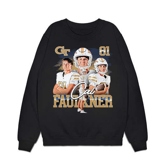 Georgia Tech - NCAA Football : Cal Faulkner - Collage Premium Crewneck Sweatshirt-0
