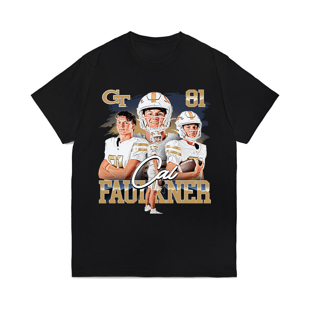 Georgia Tech - NCAA Football : Cal Faulkner - Collage Comfort Colors T-Shirt-0