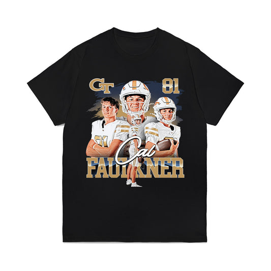 Georgia Tech - NCAA Football : Cal Faulkner - Collage Comfort Colors T-Shirt-0