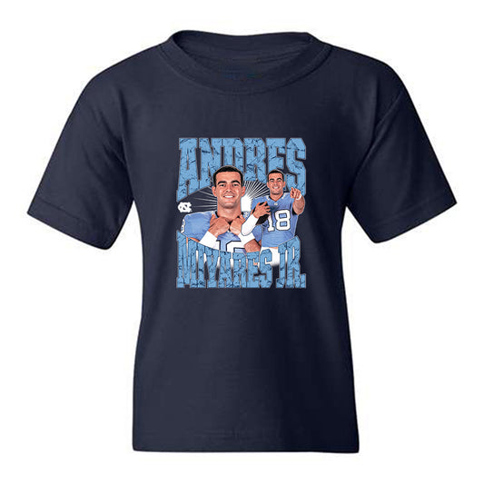 UNC - NCAA Football : Andres Miyares Jr. - Collage Youth T-Shirt-0