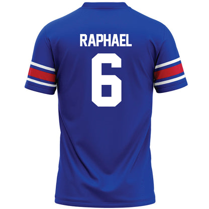 SMU - NCAA Football : Kendrick Raphael - Blue Premium Football Jersey-1