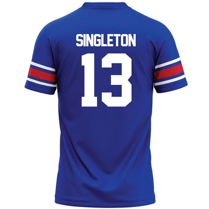 SMU - NCAA Football : Daylon Singleton - Blue Premium Football Jersey-1