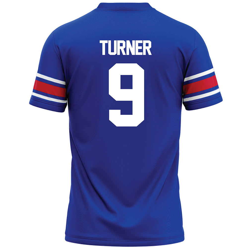 SMU - NCAA Football : Zachery Turner - Blue Premium Football Jersey-1