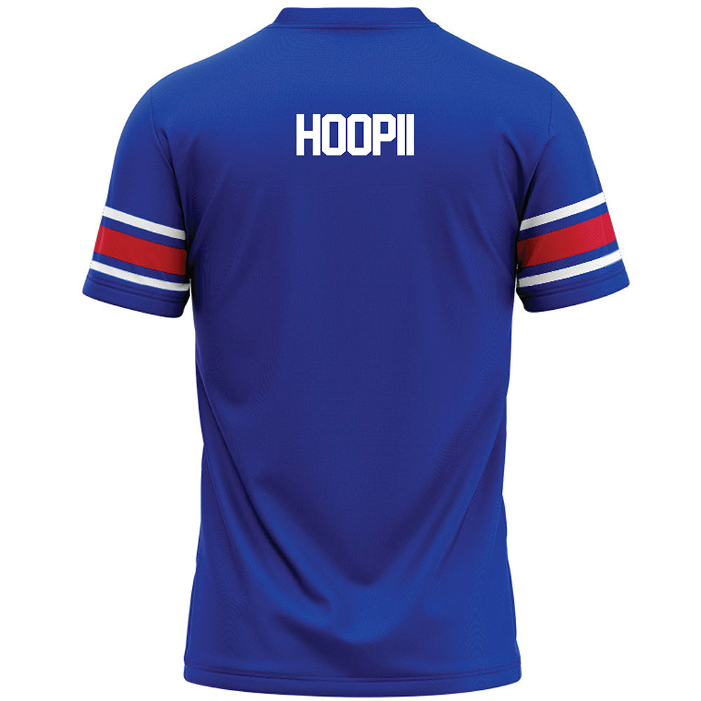 SMU - NCAA Football : Abel Hoopii - Blue Premium Football Jersey-1