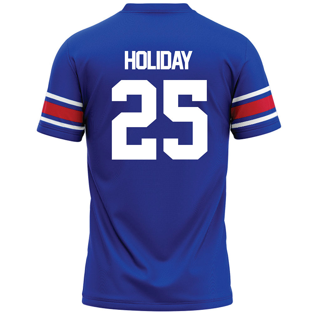 SMU - NCAA Football : Javion Holiday - Blue Premium Football Jersey-1