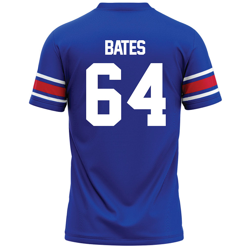 SMU - NCAA Football : Joshua Bates - Blue Premium Football Jersey-1