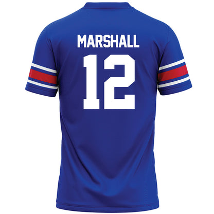 SMU - NCAA Football : Caden Marshall - Blue Premium Football Jersey-1
