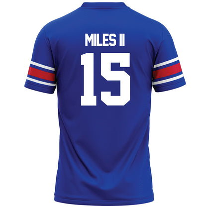 SMU - NCAA Football : Aljour Miles II - Blue Premium Football Jersey-1