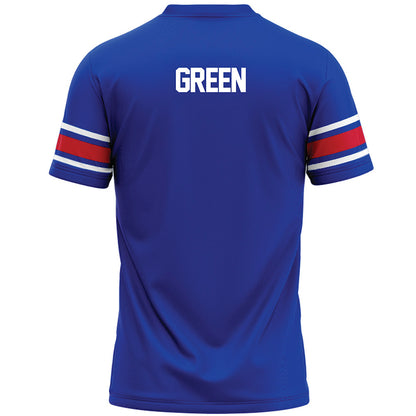 SMU - NCAA Football : Dramekco Green - Blue Premium Football Jersey-1