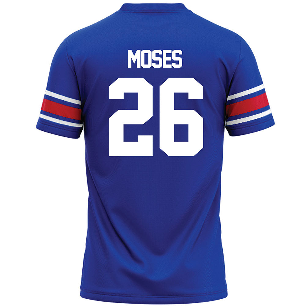 SMU - NCAA Football : Jaylen Moses - Blue Premium Football Jersey-1