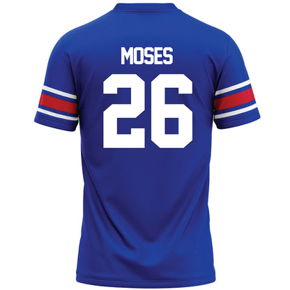 SMU - NCAA Football : Jaylen Moses - Blue Premium Football Jersey-1