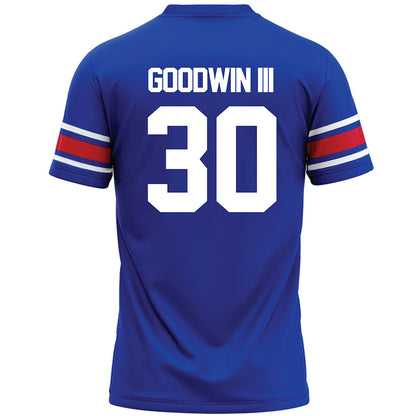 SMU - NCAA Football : Kenneth Goodwin III - Blue Premium Football Jersey-1