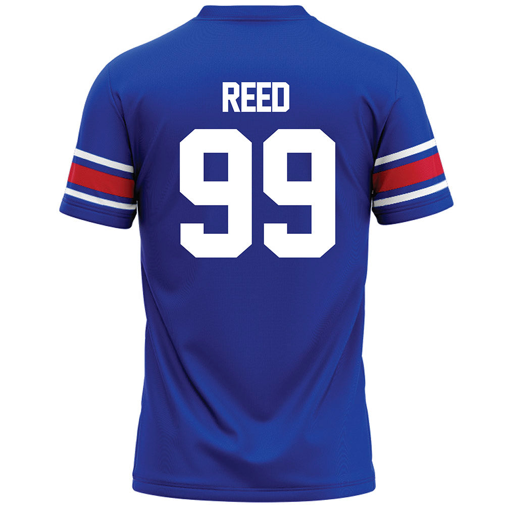 SMU - NCAA Football : Nick Reed - Blue Premium Football Jersey-1