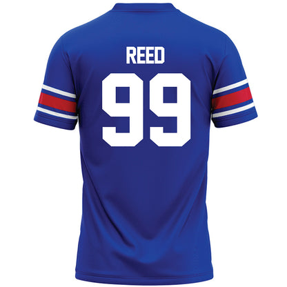SMU - NCAA Football : Nick Reed - Blue Premium Football Jersey-1