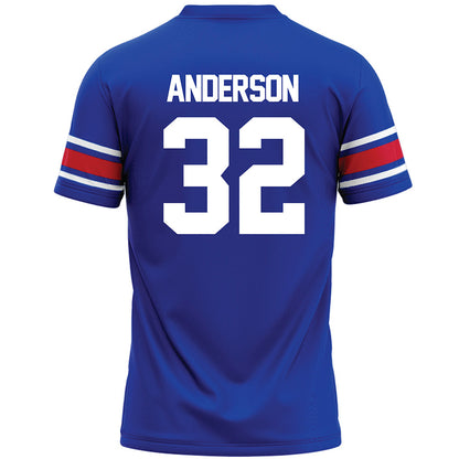 SMU - NCAA Football : Jamal Anderson - Blue Premium Football Jersey-1