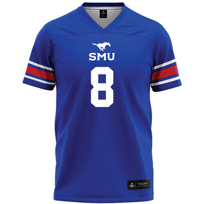 SMU - NCAA Football : Marcellus Barnes Jr. - Blue Premium Football Jersey-0