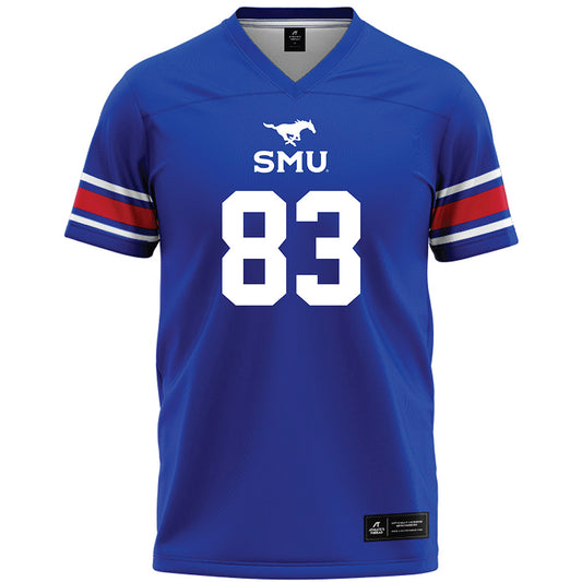 SMU - NCAA Football : Xzavier Barnett - Blue Premium Football Jersey-0