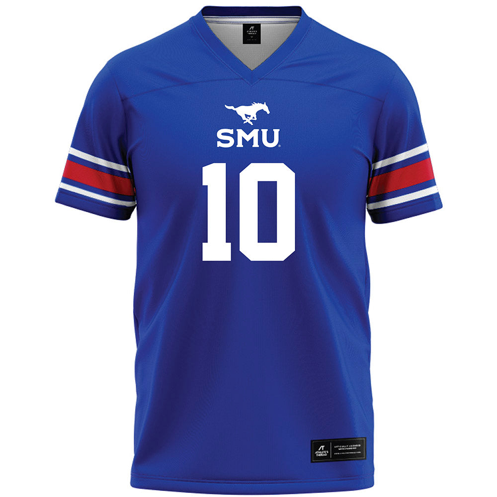 SMU - NCAA Football : Tyren Polley Jr. - Blue Premium Football Jersey-0
