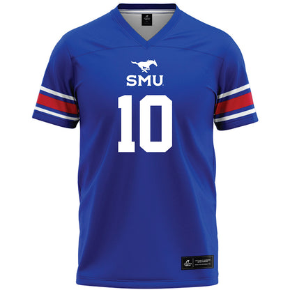 SMU - NCAA Football : Tyren Polley Jr. - Blue Premium Football Jersey-0