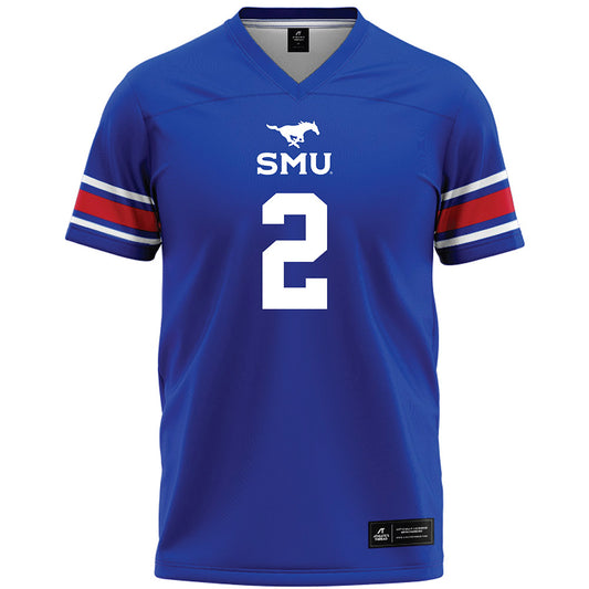 SMU - NCAA Football : Jalen Hale - Blue Premium Football Jersey-0