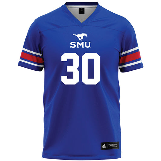 SMU - NCAA Football : Kenneth Goodwin - Blue Premium Football Jersey-0
