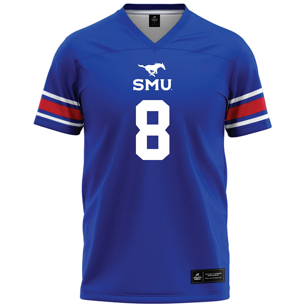 SMU - NCAA Football : Yamir Knight - Blue Premium Football Jersey-0