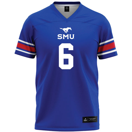 SMU - NCAA Football : Kendrick Raphael - Blue Premium Football Jersey-0