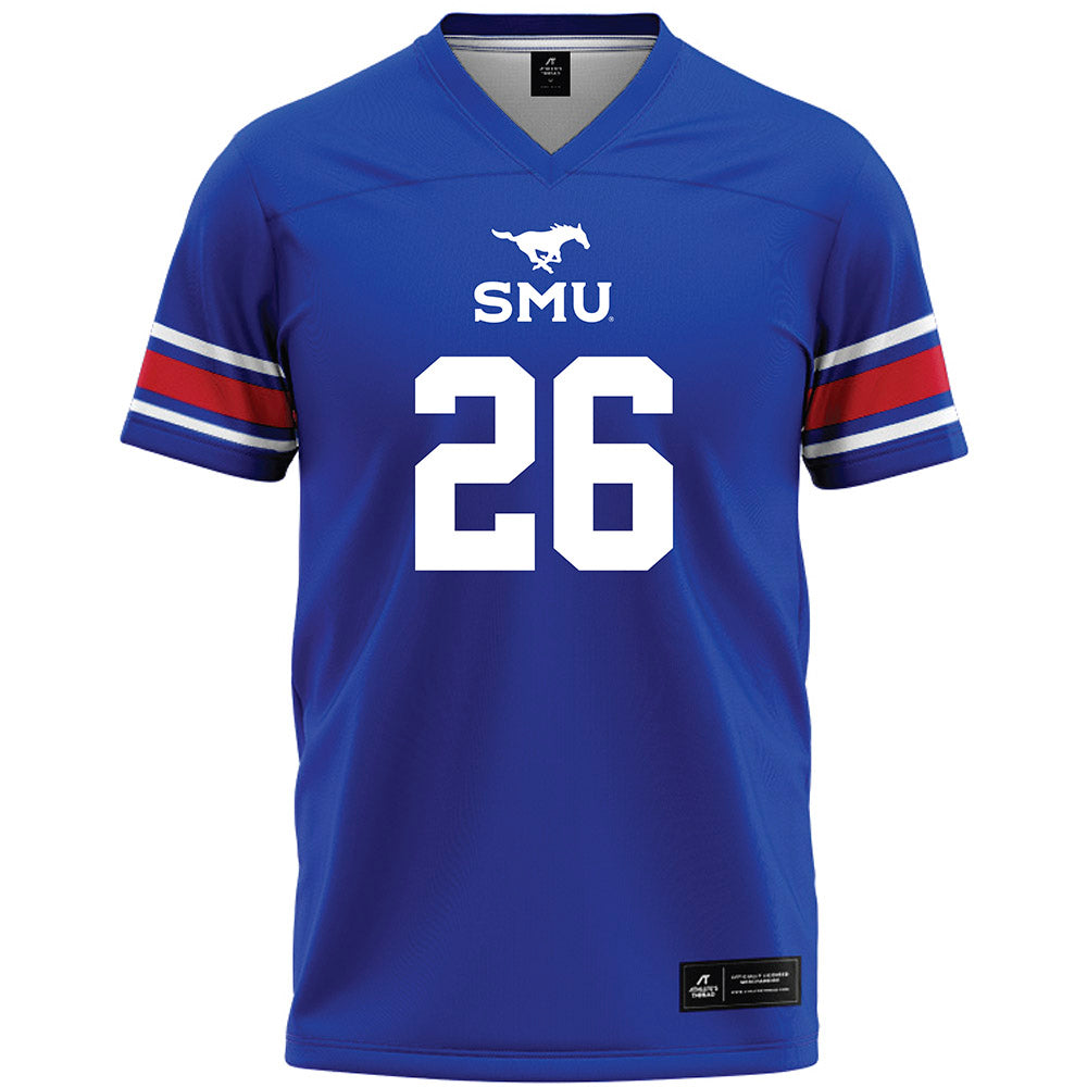 SMU - NCAA Football : Jaylen Moses - Blue Premium Football Jersey-0