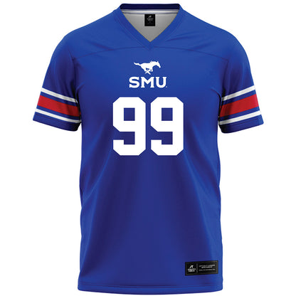 SMU - NCAA Football : Nick Reed - Blue Premium Football Jersey-0