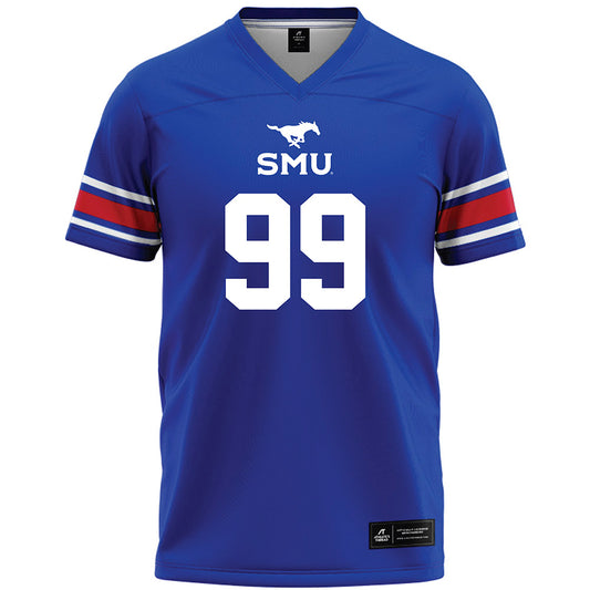 SMU - NCAA Football : Nick Reed - Blue Premium Football Jersey-0