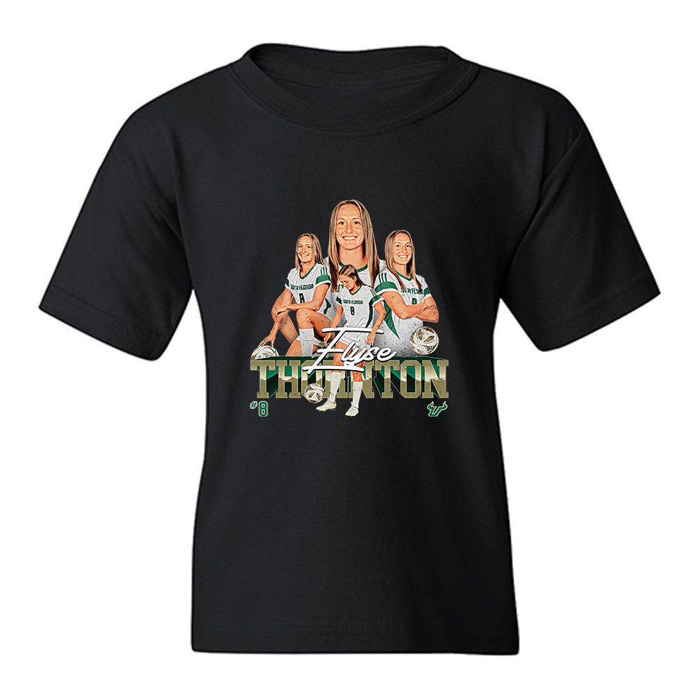 USF - NCAA Women's Soccer : Elyse Thornton - Collage Youth T-Shirt-0