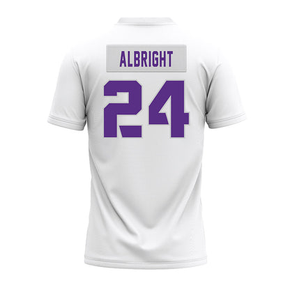 TCU - NCAA Football : Joseph Albright - White Premium Football Jersey-1